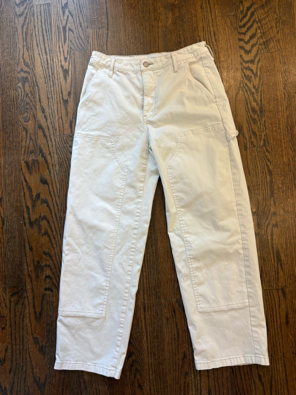 Pistola utility pants off white barrel leg size 24 cotton blend